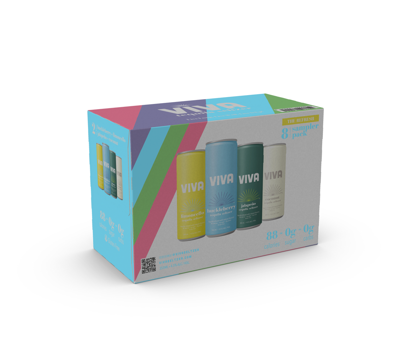 Viva Tequila Seltzer Sampler Pack - The Refresh 24 Pack