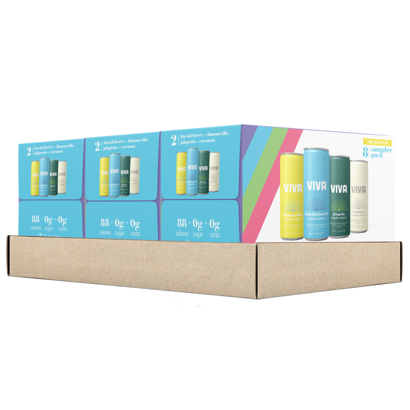 Viva Tequila Seltzer Sampler Pack - The Refresh 24 Pack