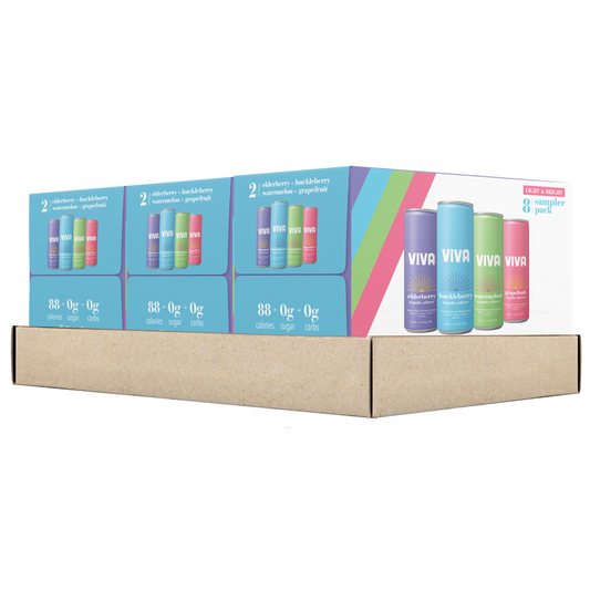 Viva Tequila Seltzer Sampler Pack - Light & Bright 24 Pack
